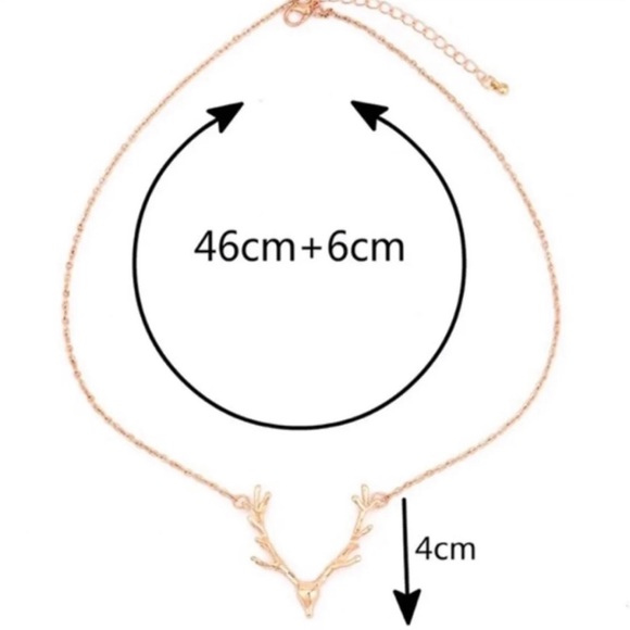 Gold Antler Deer Necklace - Picture 4 of 5